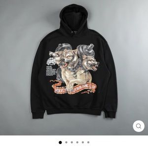 Darc Sport come find out “vintage pierce” hoodie in black